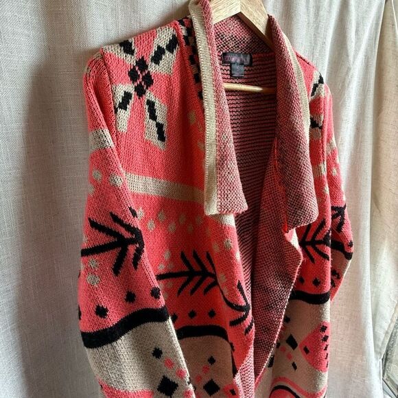 Rock‎ & Roll Cowgirl Women Waterfall Duster Cardigan Size S Boho Hippie Festival - Picture 5 of 14